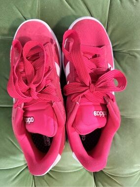 adidas NEW .. red Lace-Up Sneakers with White Accents